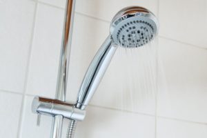 Shower head running water