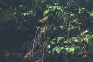 Pipe discharging into water