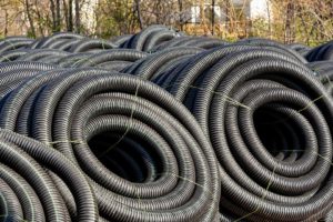 Replacement underground drain pipes to measure