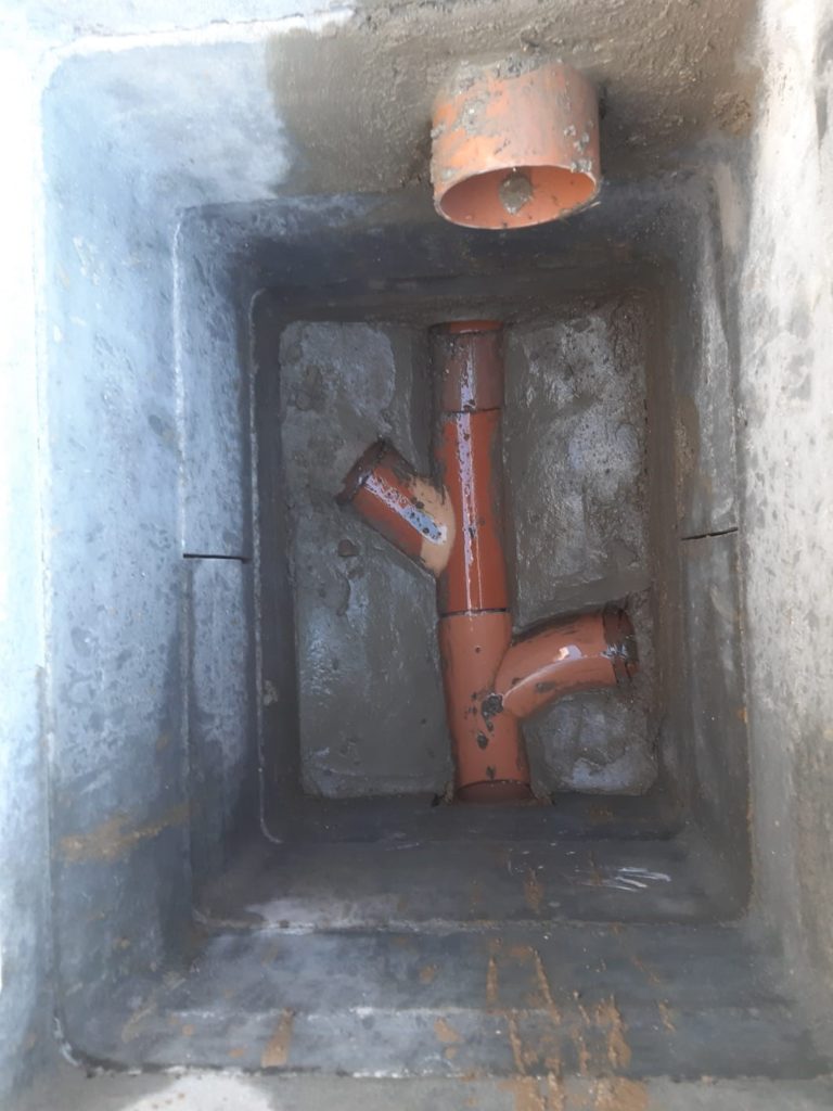 Drain diversion with new manholes