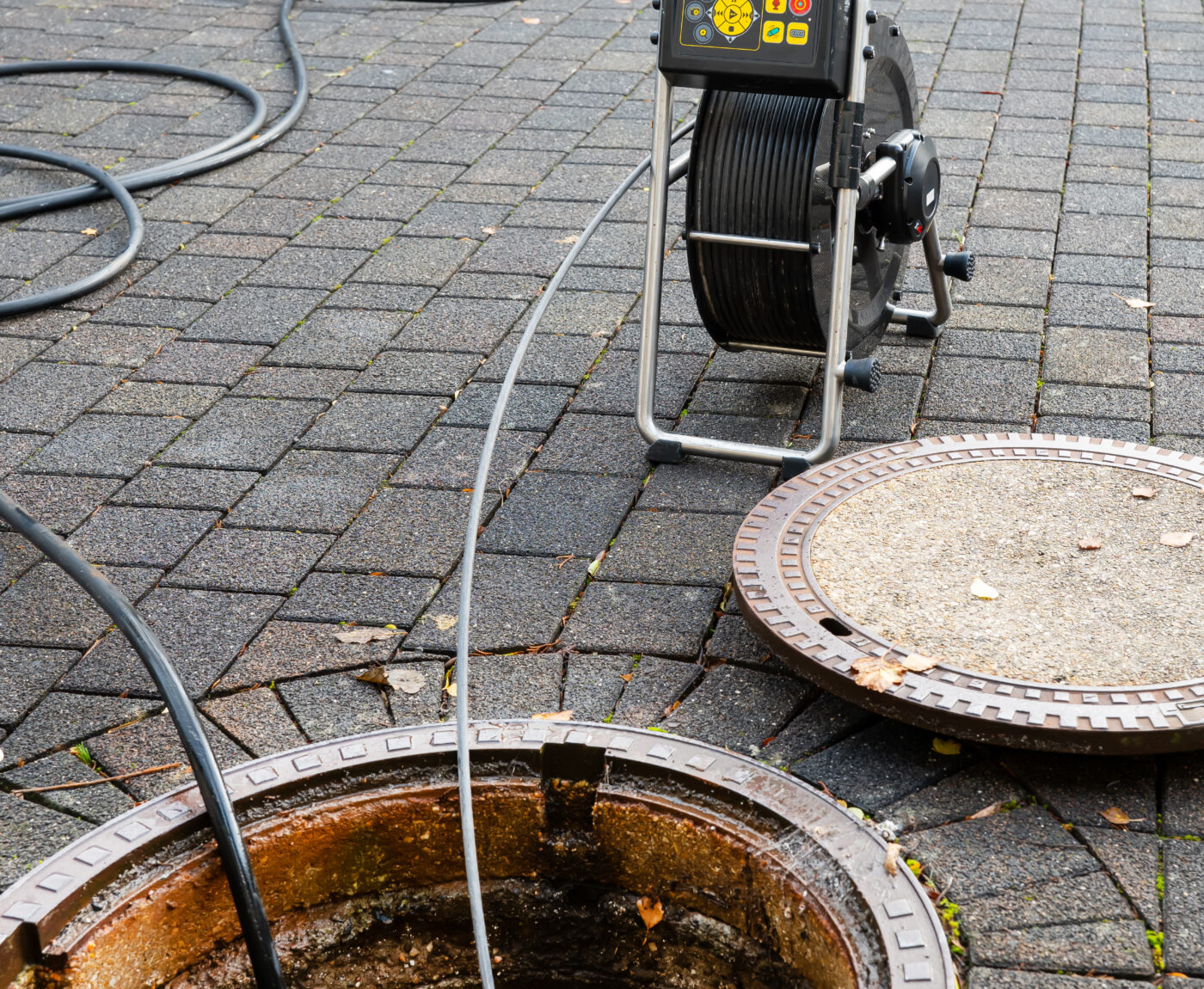 CCTV drain survey being carried out