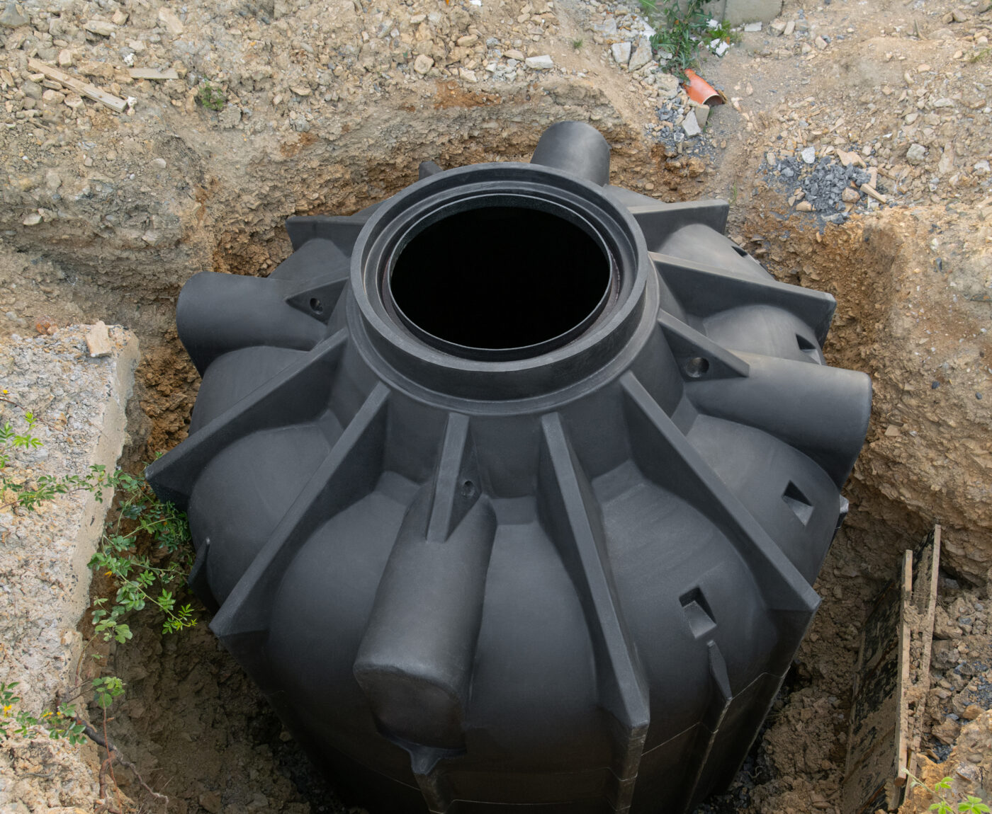 New septic tank installation