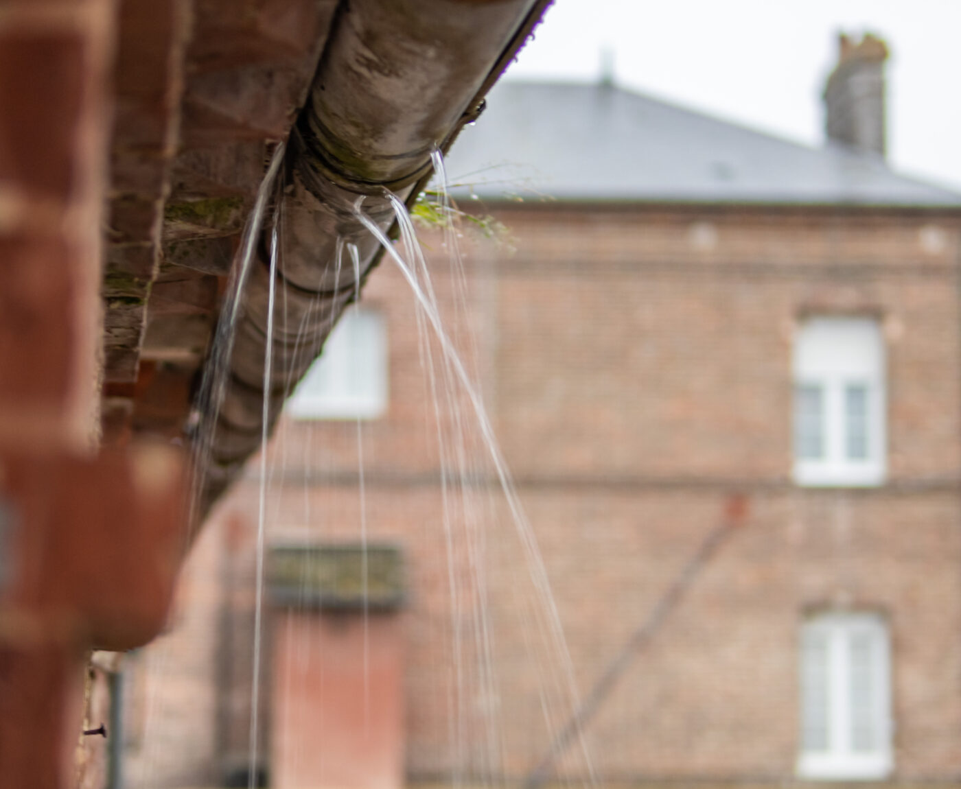 Broken gutter needs repair