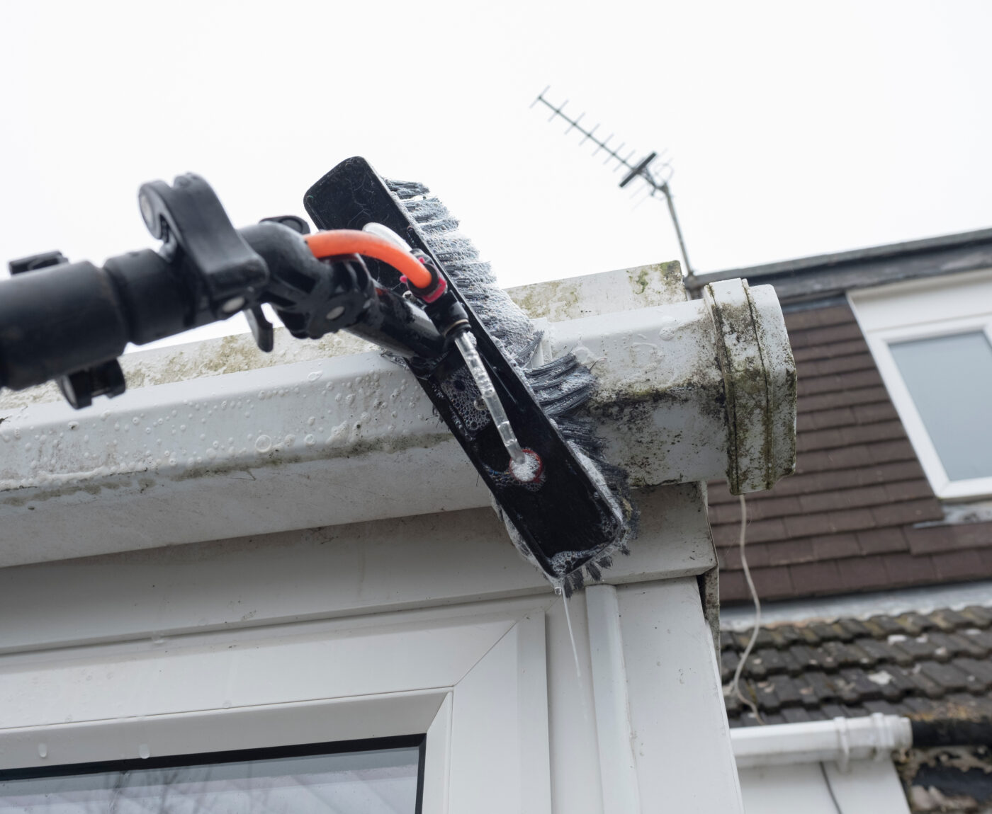 Long reach gutter cleaning